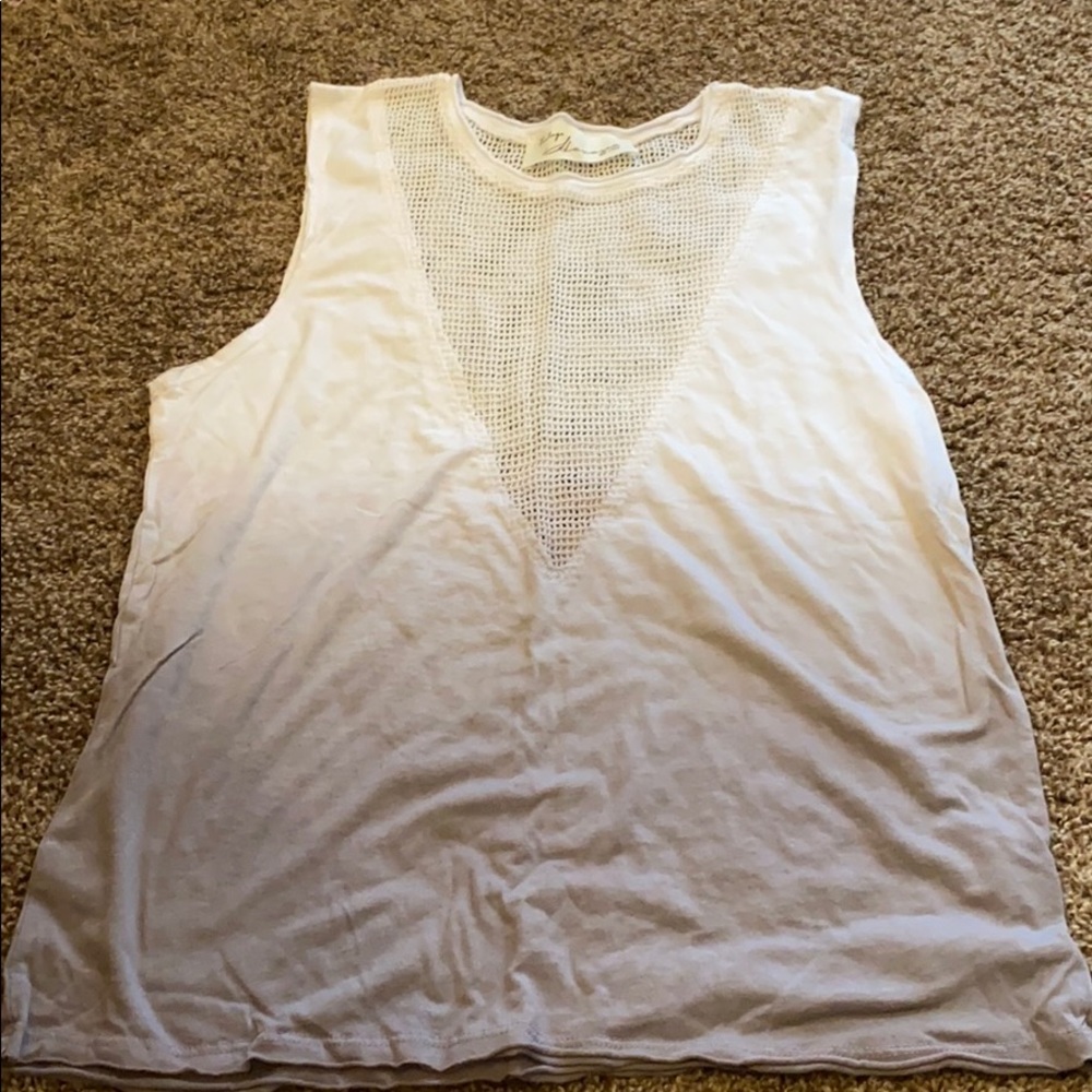 Vintage Havana Ombre Tie Dye Mesh Tank Top